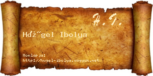 Hügel Ibolya névjegykártya